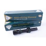 **Amended description** 1-4 x 24 Nikko Stirling Diamond scope; 3-9 x 40 Nikko Stirling Game King sco