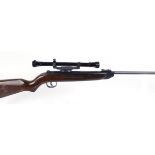 .177 Diana Model 25 break barrel air rifle, open sights, mounted 3x Diana scope, no. 258075