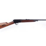 S1 .22 Winchester Model 1903 semi automatic rifle, 20 ins sighted barrel, black receiver, tube