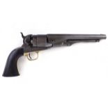 S58 .44 Colt New Army percussion six shot revolver, 8 ins rounded barrel inscribed -ADDRESS COL.
