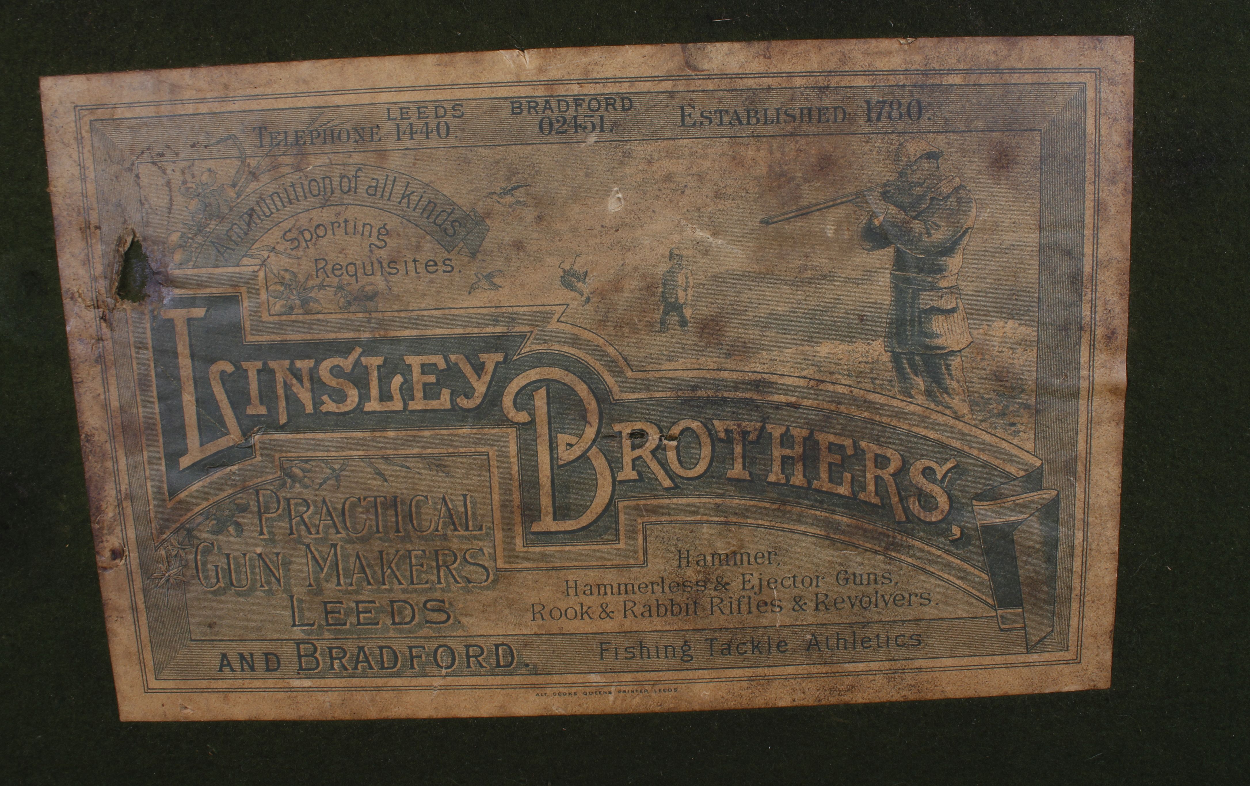 S2 12 bore boxlock ejector by Linsley Brothers, 30 ins barrels (recent re proof), cyl & ¼, the rib - Image 2 of 6