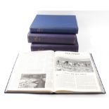 Four blue bound collections of 'The Field' magazine, 1948-1951