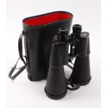 22 x 70 Hans Weiss Optik binoculars in black leather case (no cap)