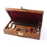 12 bore cleaning and maintenance kit, including three piece cleaning rod, turn screws, two plated