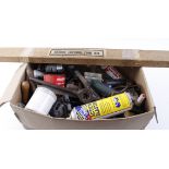 Large box containing Gunsmiths and other tools, oils polishes, etc, N&T 28-12 bore barrel lapping