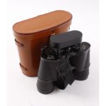 7 x 50 Solus by Hilkinson Field binoculars in tan leather case