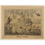 Four hand coloured engravings after Howitt, Partridge, Pheasant, Grouse & Duck, each approx. 5½