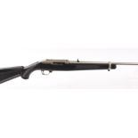 S1 .22 Ruger 10/22 semi automatic rifle, 19 ins stainless steel barrel, blade and leaf sights,
