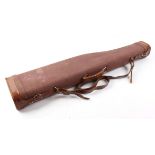 Canvas and leather leg o'mutton gun case for up to 29 ins barrels