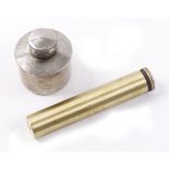 Brass tubular oil bottle; Nickel plated oil bottle (2)