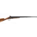 S2 12 bore double percussion sporting gun by Navy Arms Co. (Pietta), 28½ ins barrels, ic choke, wood