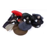 Quantity of various military hats and caps, Russian, British and others