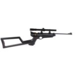 .22 Crosman 2250B Co2 air pistol with Model 1399 Custom stock, mounted 4 x 15 Crosman scope, no.