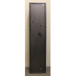 6 gun steel security cabinet by Boxx, with internal locking compartment, h.59 ins x w.14 ins x d.