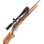 S1 .308 (win) Ruger M77 Mk2 bolt action stalking rifle, 27 ins heavy stainless steel barrel (