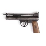 .177 Early Webley Mk1 air pistol, wood grips, no. 1392