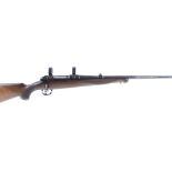 S1 7x57mm BSA bolt action sporting rifle, 24½ ins barrel, blade and leaf sights, internal