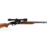 S1 .22 Remington Speedmaster Model 552 semi automatic rifle, 23½ ins barrel, open sights, tube