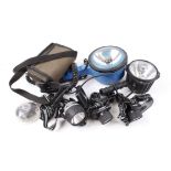 3 x head lamps, 2 x hand held lamps, 6V power pack with carry case