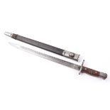 Remington 1913 bayonet, 16¾ ins single edged fullered blade stamped 1913 5 17 REMINGTON the