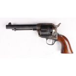 S1 .44 Italian 'Colt Peacemaker' black powder revolver, 5½ ins sighted barrel with captive rammer,