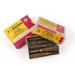 S1 10 x 7x57 Mauser soft nose bullet 150gr cartridges; 7 x 7mm Mauser cartridges