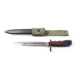 British No.7 Mk1 bayonet with scabbard and webbing frog