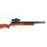 .22 Sharp Inova underlever air rifle, open sights, mounted Marchwood scope, no. A366428