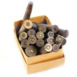 S1 Quantity mixed vintage sporting rifle cartridges including: 12 bore brass cased solid slug; .