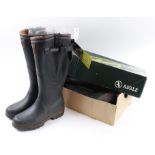 Two pairs Aigle wellington boots, size 40, as new