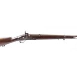 S58 .577 Continental percussion carbine, 22 ins part octagonal barrel, three quarter stocked with