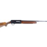 S2 12 bore Franchi semi automatic, 3 shot, 26½ ins barrel, ½ choke with bead sight, plain black