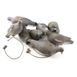 40 (approx.) various pigeon decoys, some weighted, full bodied and half bodied