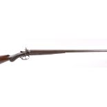 S2 .410 double hammer gun by I.W. Laird & Co., 27 ins barrels (black powder only), the top rib