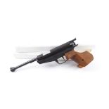 4.5mm Feinwerkbau Model 80 sidelever target air pistol, wood grips, no. 229793