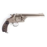 S58 .44 (S&W Russian) Smith & Wesson New Model No.3 single action revolver, nickel plated 6½ ins