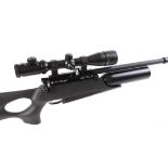 .22 Daystate Air Ranger Tactical pre charged air rifle, matt black barrel with fitted silencer, 10