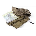 Camo jacket (size M approx.); Pair rip-stop nylon gaiters; Pair waterproof waders, size XXL