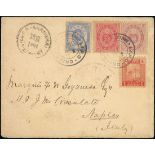 Municipal Posts Chefoo 1894 (3 Mar.) envelope from the Japanese consulate in Chefoo to Italy
