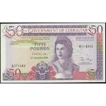 Government of Gibraltar, 50 pounds, 1986, serial number A074484, (Pick 24),
