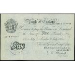 Bank of England, 5 pounds, 1955, serial number A21A 040461, (Pick 345),