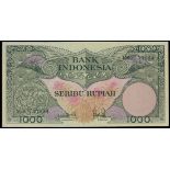 Indonesia, Bank Indonesia, 1000 rupiah, 1959, serial number DZ/1 77654, (Pick 71b),