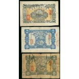 Private Issue, Jieyang, Kwantung Province, a lot of three copper coins notes, 1926-27,