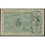 Netherland Indies, Javasche Bank, 5 gulden, 1.9.1922, red serial number XZ 009663, (Pick 61c),