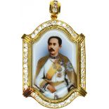 Thailand, an enameled pendant, Rama V period,