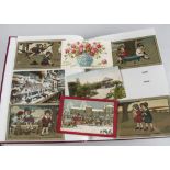 Postcards, four modern albums containing a collection of approx 500 cards mostly Edwardian inc,