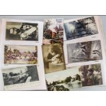 Postcards, a selection of 500 mixed Edwardian cards in five albums inc, RP Green End Whitchurch,