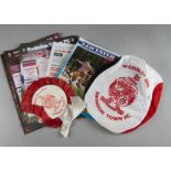 Swindon Town FC, a massive collection of over two hundred programmes 1986-2000s plus 2 scarves, 4