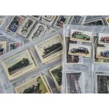 Cigarette & Trade Cards, Transport, a collection of loose parts sets covering Ships, Trains, Cars,