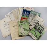 Cricket/Football, twenty four score cards - 1950s mainly Kent and England V west Indies June